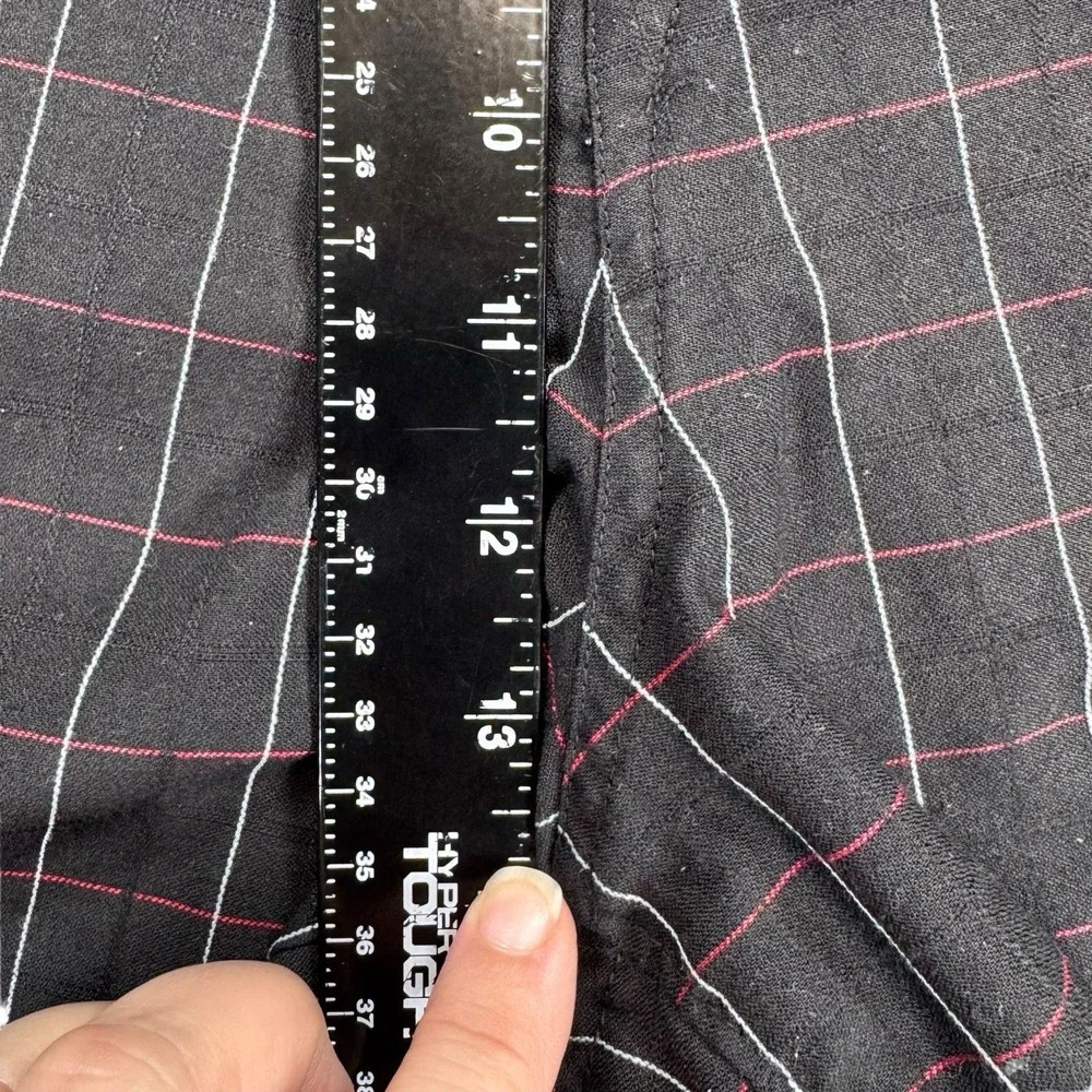 Redsand Mens 36 Black Plaid Cargo Shorts Ripstop Boardshorts Hybrid Y2K Surf